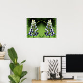 Wild Paarse Lupine Flower Mirror Abstract Poster (Thuiskantoor)