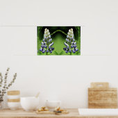 Wild Paarse Lupine Flower Mirror Abstract Poster (Keuken)