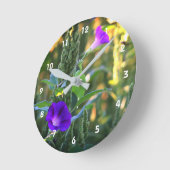 Wild Paarse Morning Glory Flowers Ronde Klok (Hoek)