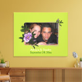 Wild paarse roos bloemenbruiloft foto canvas print (Insitu (Woonkamer))