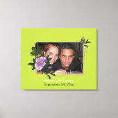 Wild paarse roos bloemenbruiloft foto canvas print (Voorkant)