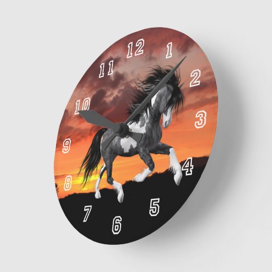 Wild Paint Paard Wandklok (Hoek)