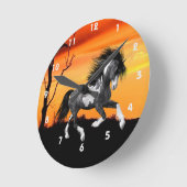 Wild Paint Paard Wandklok (Hoek)