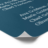 Wild Palm | Schema van de marineblauw-alfabetische Poster (Hoek)