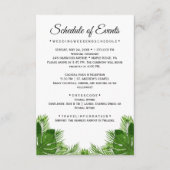 Wild Palm Wedding Schedule Kaart (Voorkant)