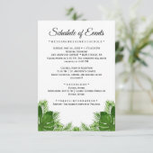 Wild Palm Wedding Schedule Kaart (Staand voorkant)
