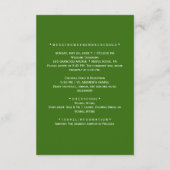 Wild Palm Wedding Schedule Kaart (Achterkant)