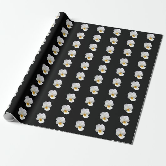 Wild Pansy Wrapping Paper Cadeaupapier (Uitgerold)