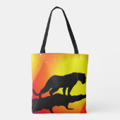 Wild Panther Canvas tas (Achterkant)