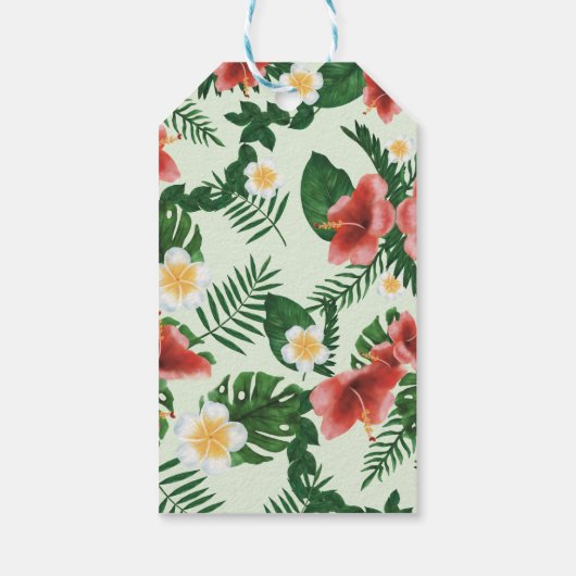 Wild Parrots Tropical exotic Greenery Baby shower Cadeaulabel (Achterkant)