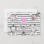 Wild Party Animal Dank u kaart (Achterkant)