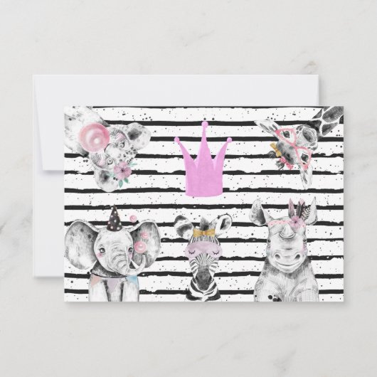 Wild Party Animal Dank u kaart (Achterkant)