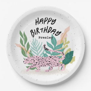 Wild Party Animals Kids Verjaardagspapier Borden Papieren Bordje
