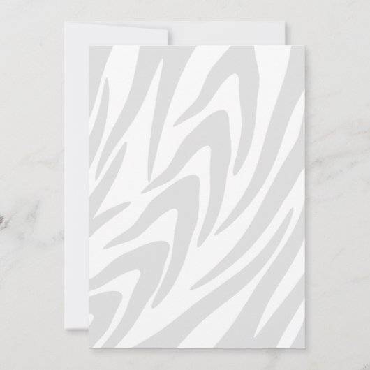 Wild Party/Blauwe Zebra Kaart (Achterkant)