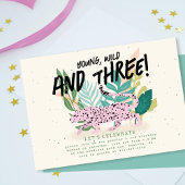 Wild Party Dieren Kids Verjaardagsfeest Uitnodigin Kaart