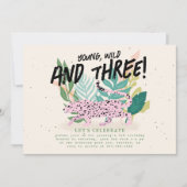 Wild Party Dieren Kids Verjaardagsfeest Uitnodigin Kaart (Voorkant)