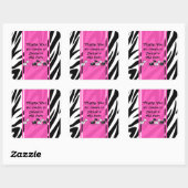 Wild Party/ Roze Vierkante Sticker (Vel)