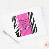 Wild Party/ Roze Vierkante Sticker (Envelop)