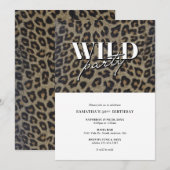 Wild Party Verjaardag Kaart (Voorkant / Achterkant)