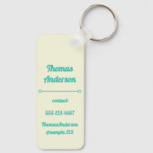 Wild Pastel with Teal in Color Blocks Sleutelhanger (Achterkant)