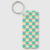 Wild Pastel with Teal in Color Blocks Sleutelhanger (Voorkant)