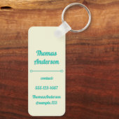 Wild Pastel with Teal in Color Blocks Sleutelhanger (Achterkant)