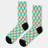 Wild Pastel with Teal in Color Blocks Sokken (Links)