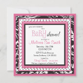 Wild Patchwork Invitation Square Kaart (Achterkant)