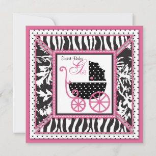 Wild Patchwork Invitation Square Kaart