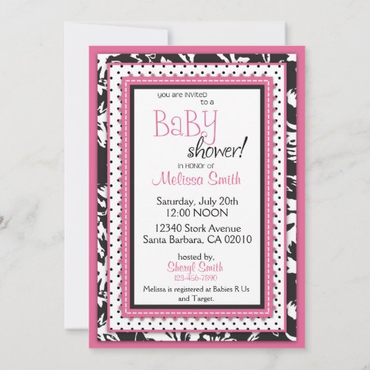 Wild Patchwork-uitnodiging Kaart (Achterkant)