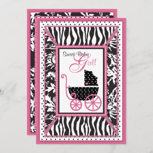 Wild Patchwork-uitnodiging Kaart (Voorkant / Achterkant)