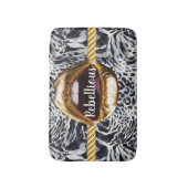Wild Pattern Gold lips Gift Décor Beauty Girly Badmat (Voorkant Verticaal)
