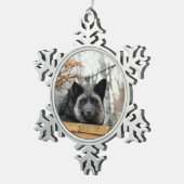 Wild Paws Aurora Sneeuwvlok Omlijst Ornament (Rechts)