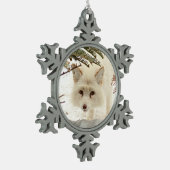 Wild Paws Coconut Snowflake Framed Ornament (Links)