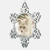 Wild Paws Coconut Snowflake Framed Ornament (Rechts)