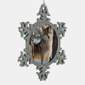 Wild Paws Daphne Sneeuwvlok Omlijst Ornament (Links)