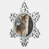 Wild Paws Daphne Snowflake Framed Ornament (Rechts)
