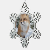 Wild Paws Finneas Snowflake Framed Ornament (Rechts)