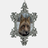 Wild Paws Flash Sneeuwvlok Omlijst Ornament (Links)