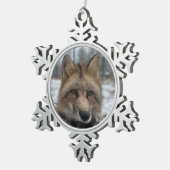 Wild Paws Flash Sneeuwvlok Omlijst Ornament (Rechts)