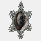 Wild Paws Midnight Sneeuwvlok Omlijst Ornament (Links)