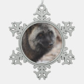 Wild Paws Midnight Sneeuwvlok Omlijst Ornament (Voorkant)