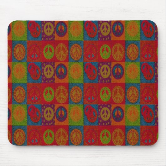 Wild Peace Signs - Mousepad Muismat (Voorkant)