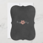 Wild Peach Rozen Chalkboard Bridal Kaart (Achterkant)