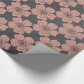 Wild Peach Rozen Chalkboard Cadeaupapier (Hoek)