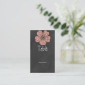 Wild Peach Rozen Chalkboard Table Kaart Plaatskaartje (Staand voorkant)