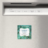 Wild Peacock Feathers Personalized Birthday Favor Magneet (Insitu (Vaatwasser))