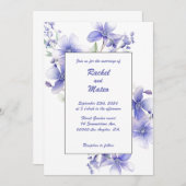 Wild Periwinkles: bruiloft uitnodiging (Voorkant / Achterkant)
