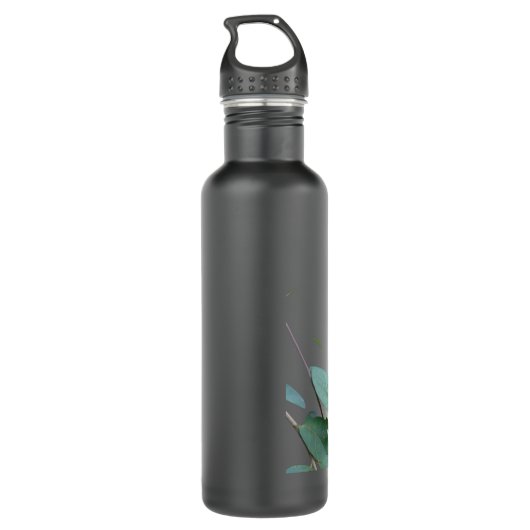 Wild Petunia Bloom, gepersonaliseerd Waterfles (Achterkant)