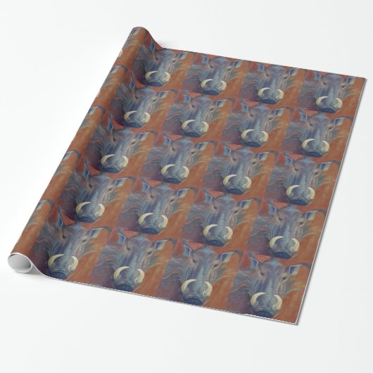 Wild Pig Hog Warthog Cadeaupapier (Uitgerold)